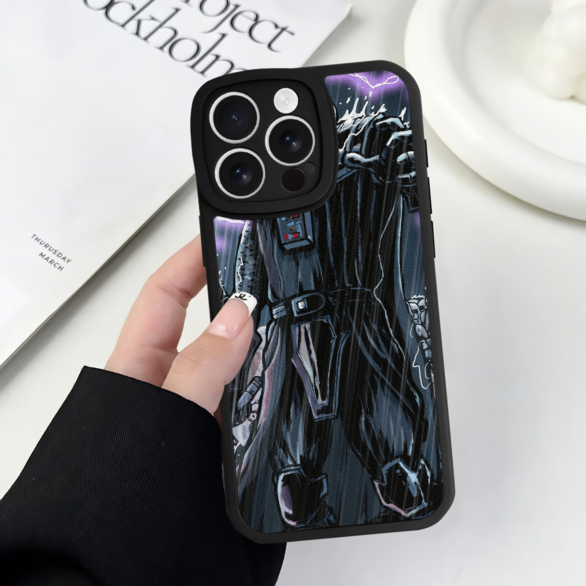 （画像用） スター・ウォーズ Star Wars 【iPhone 16シリーズ対応】シリコンスマホケース（レザー調） 材質：シリコン